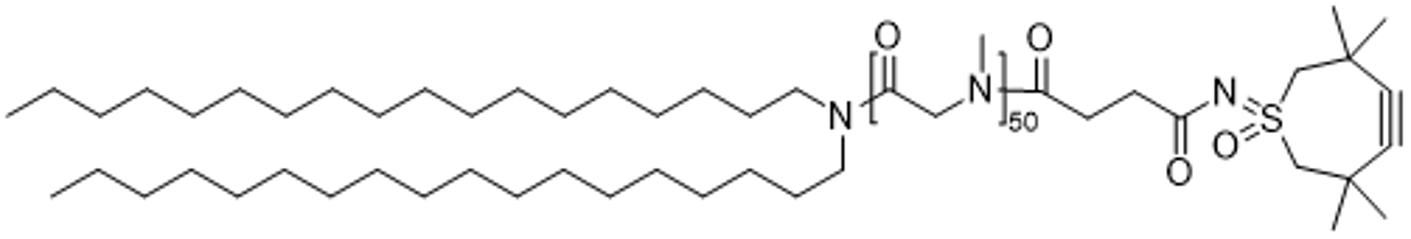 N-dioctadecylamine-PSar50-succ-CliCr® chemical structure