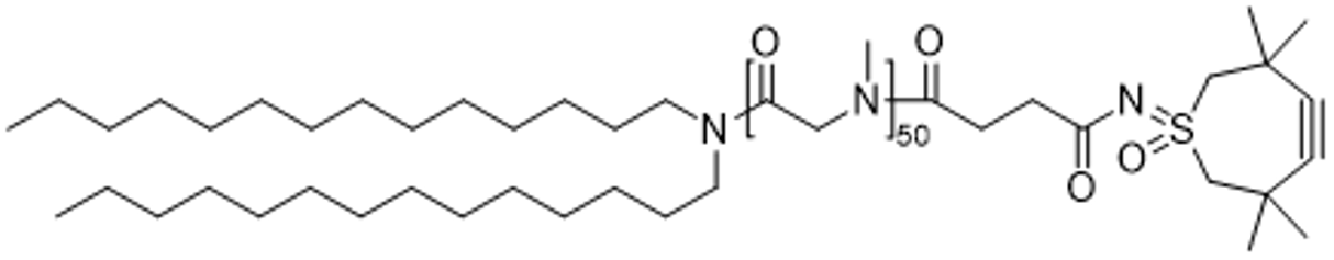 N-ditetradecylamine-PSar50-succ-CliCr® chemical structure