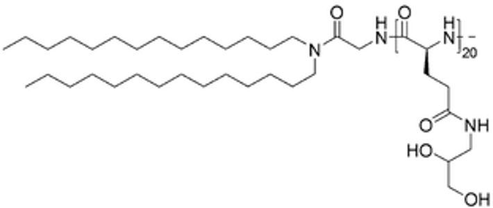 N,N-ditetradecylamine-N-glycine-PGA-diol20 chemical structure