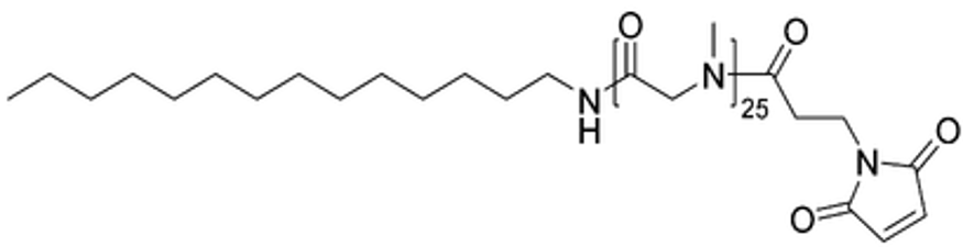 Tetradecylamine-PSar25-Mal chemical structure